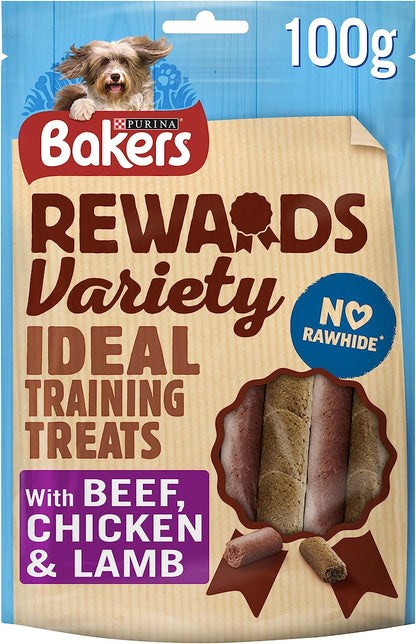 Bakers Rewards Dog Treats Mixed Variety 100 g (Case of 8)