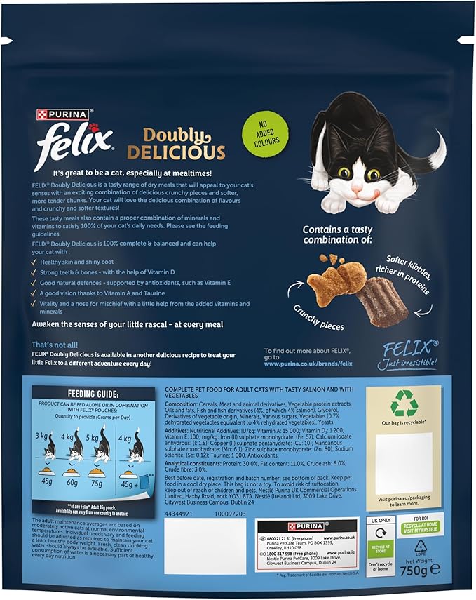 FELIX Doubly Delicious Salmon & Vegetables ( 750g × 4 )