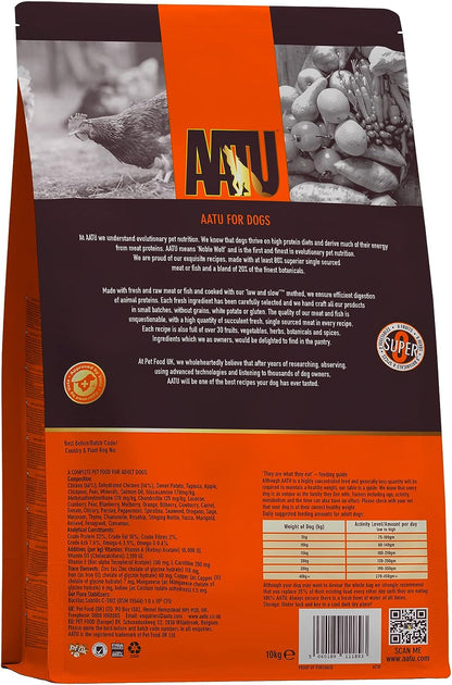 AATU 80/20 Dry Dog Food - Chicken 10kg - Grain Free Recipe with No Artificial Ingredients