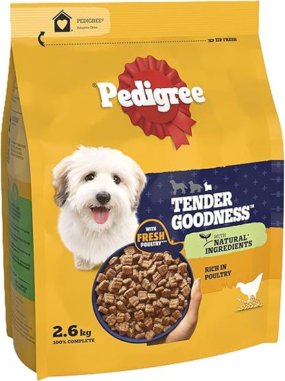 Pedigree Small Dog Dry Tender Goodness with Poultry - ( 2.6 kg x 3 )