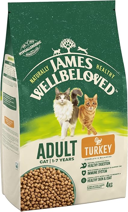 James Wellbeloved Adult Dry Cat Food Turkey - 4kg