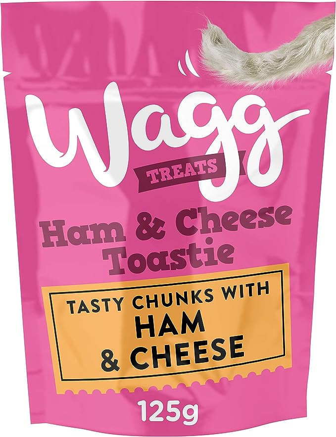 Wagg Dog Treats Ham & Cheese Toastie Dog Treats 125g, pack of 7