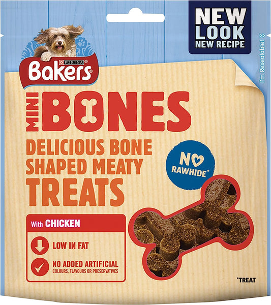 Bakers Mini Bones Chicken Dog Treats 94g (Case of 6)