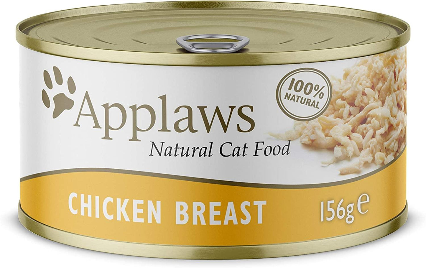 Applaws 100% Natural Wet Cat Food, Chicken Breast In Broth 156 g Tin (Pack of 24)