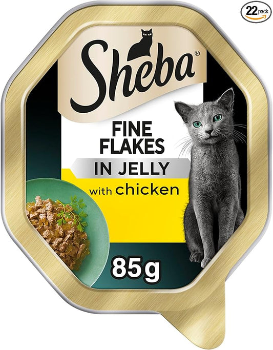 SHEBA Fine Flakes Adult Cat Food with Chicken in Jelly ( 85g x 22 )
