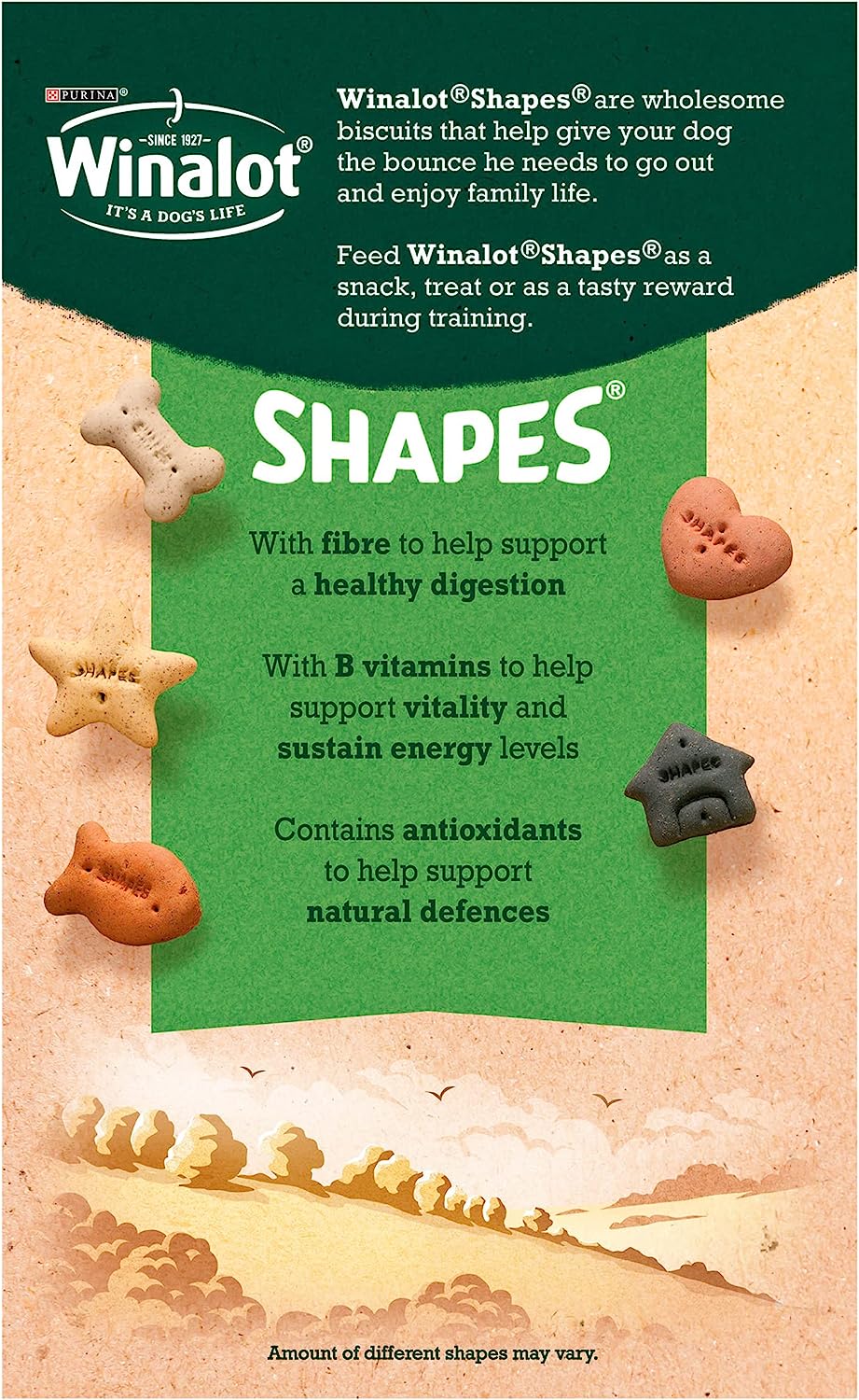 Winalot Shapes Dog Treat Biscuits [ 800g ] Pack of 5