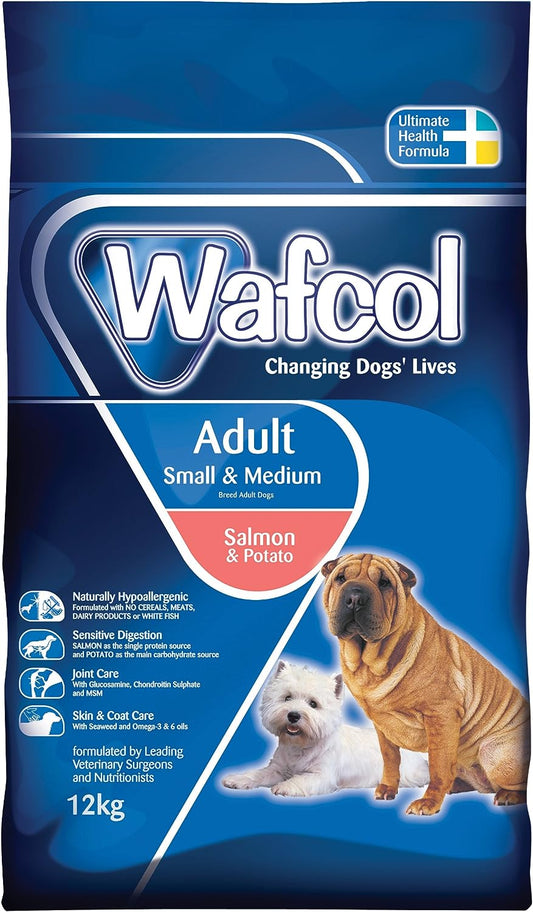 WAFCOL Adult Sensitive Dog Food - Salmon & Potato - Grain Free Dog Food for Small and Medium Breeds