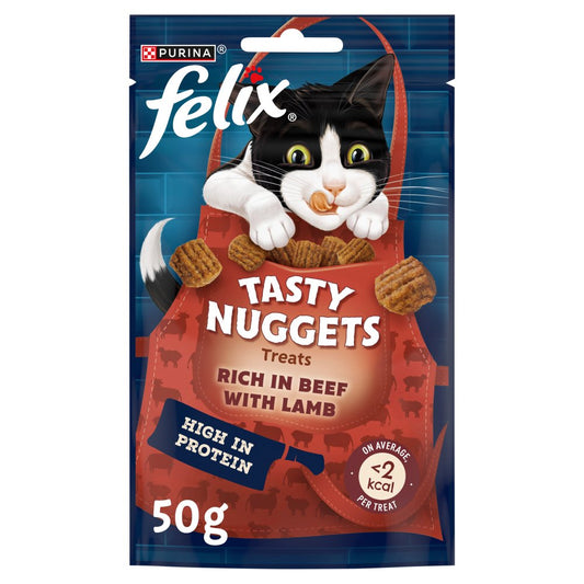FELIX Tasty Nuggets Cat Treats Beef ( 50g × 8 )