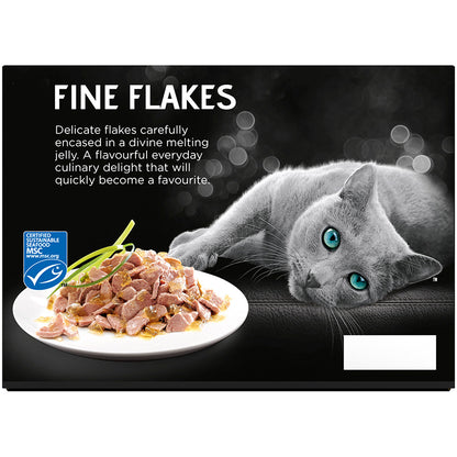 Sheba Fine Flakes Cat Pouches Fish Collection in Jelly ( 12 pack x 85g ) - 4 Packs