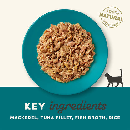 Applaws Natural Wet Adult Cat Food Ocean Fish in Broth ( 70g × 24 tins )`