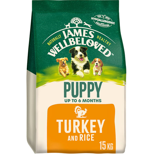 James Wellbeloved Puppy Dry Dog Food Turkey & Rice - 15kg