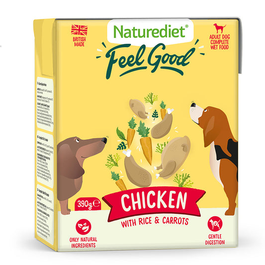 Naturediet Feel Good 390g x 18 – Natural Wet Dog Food – Mixed Wet Dog Tetras