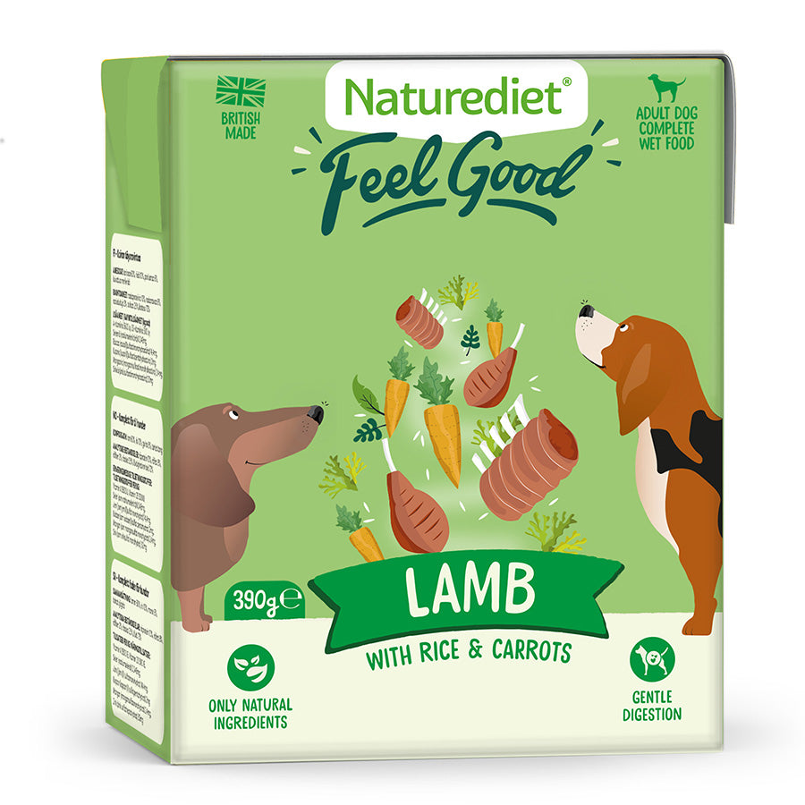 Naturediet Feel Good 390g x 18 – Natural Wet Dog Food – Mixed Wet Dog Tetras