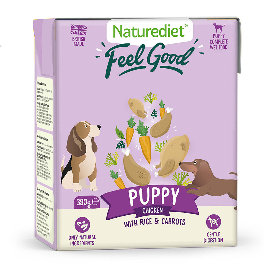 Naturediet Feel Good 390g x 18 – Natural Wet Dog Food – Mixed Wet Dog Tetras