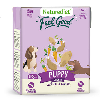 Naturediet Feel Good 390g x 18 – Natural Wet Dog Food – Mixed Wet Dog Tetras