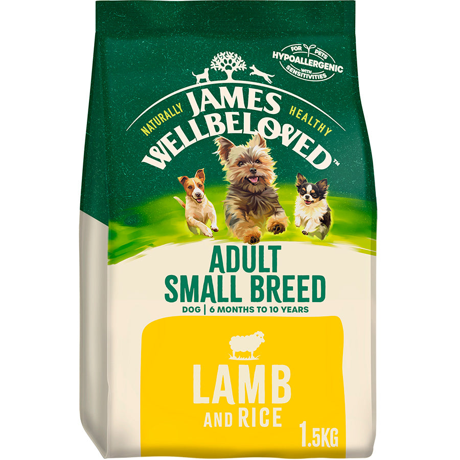 James Wellbeloved Adult Small Breed Complete Dry Dog Food Lamb - 1.5kg