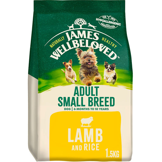 James Wellbeloved Adult Small Breed Complete Dry Dog Food Lamb - 1.5kg