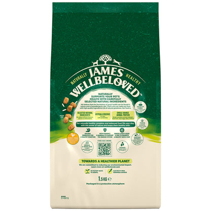 James Wellbeloved Adult Small Breed Complete Dry Dog Food Turkey - 1.5kg