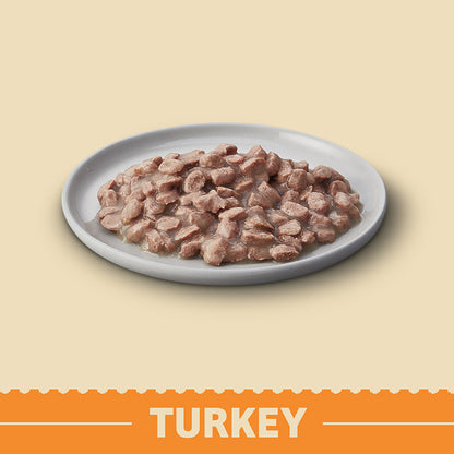 James Wellbeloved Grain Free Kitten Cat Food Pouches Turkey in Gravy-(12pk x 85g)