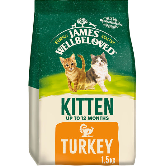 James Wellbeloved Kitten Dry Cat Food Turkey - 1.5kg
