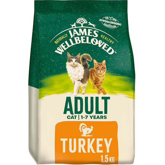 James Wellbeloved Adult Dry Cat Food Turkey - 1.5kg