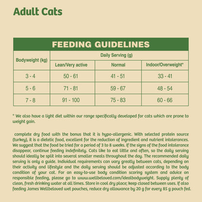 James Wellbeloved Adult Dry Cat Food Turkey - 1.5kg