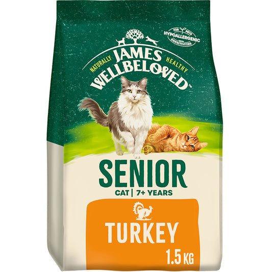 James Wellbeloved Senior Dry Cat Food Turkey - 1.5kg