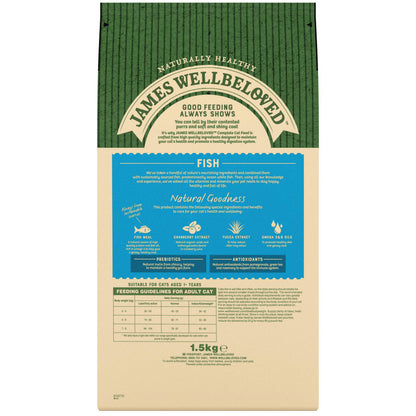 James Wellbeloved Adult Dry Cat Food Fish - 1.5kg