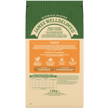 James Wellbeloved Oral Health Adult Dry Cat Food Turkey - 1.5kg