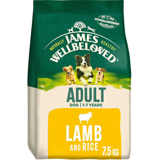 James Wellbeloved Adult Dry Dog Food Lamb & Rice - 7.5kg