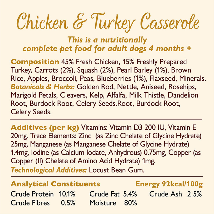 Lily's Kitchen Dog Chicken & Turkey Casserole ( 400g x 6 )