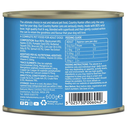 Country Hunter 80% Wild Boar with Superfoods ( 600g x 6 )