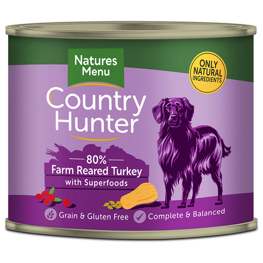 Country Hunter 80% Farm Reared Turkey with Superfoods ( 600g x 6 )