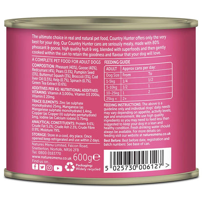 Country Hunter 80% Pheasant & Goose with Superfoods - ( 600g  x 6 )