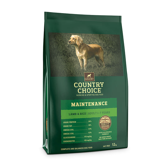 Gelert Country Choice Maintenance Lamb & Rice - 12kg