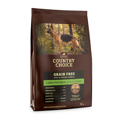 Gelert Country Choice Grain Free Lamb & Vegetables - 12kg