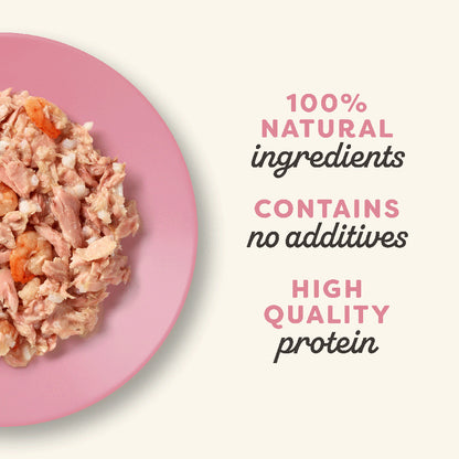 Applaws Natural Tuna Fillet with Prawn in Broth Wet Adult Cat Food –  ( 24 × 156g ) Tins