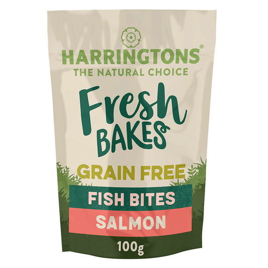 Harringtons Fresh Bakes Grain Free Dog Training Treats Salmon - ( 100g x 8)