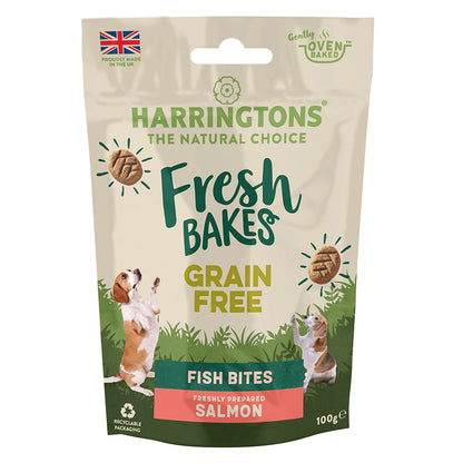 Harringtons Fresh Bakes Grain Free Dog Training Treats Salmon - ( 100g x 8)
