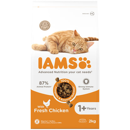 IAMS Adult Dry Cat Food Chicken ( 2kg x 2 )