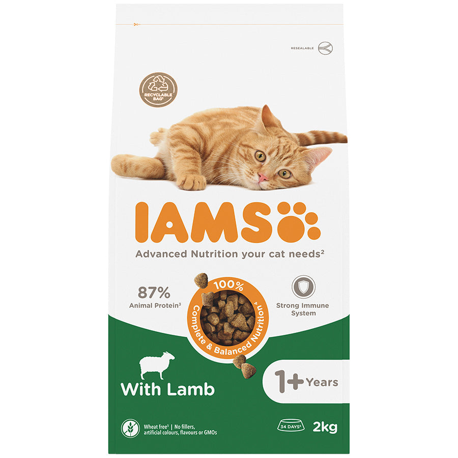 IAMS Adult Dry Cat Food Lamb ( 2kg x 2 )