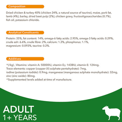 IAMS Adult Dry Cat Food Lamb ( 2kg x 2 )