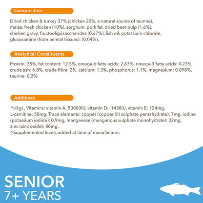 IAMS Senior Dry Cat Food Ocean Fish ( 2kg  x 2 )