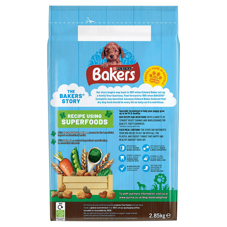 Bakers Complete Puppy Chicken & Vegetables - 2.85kg