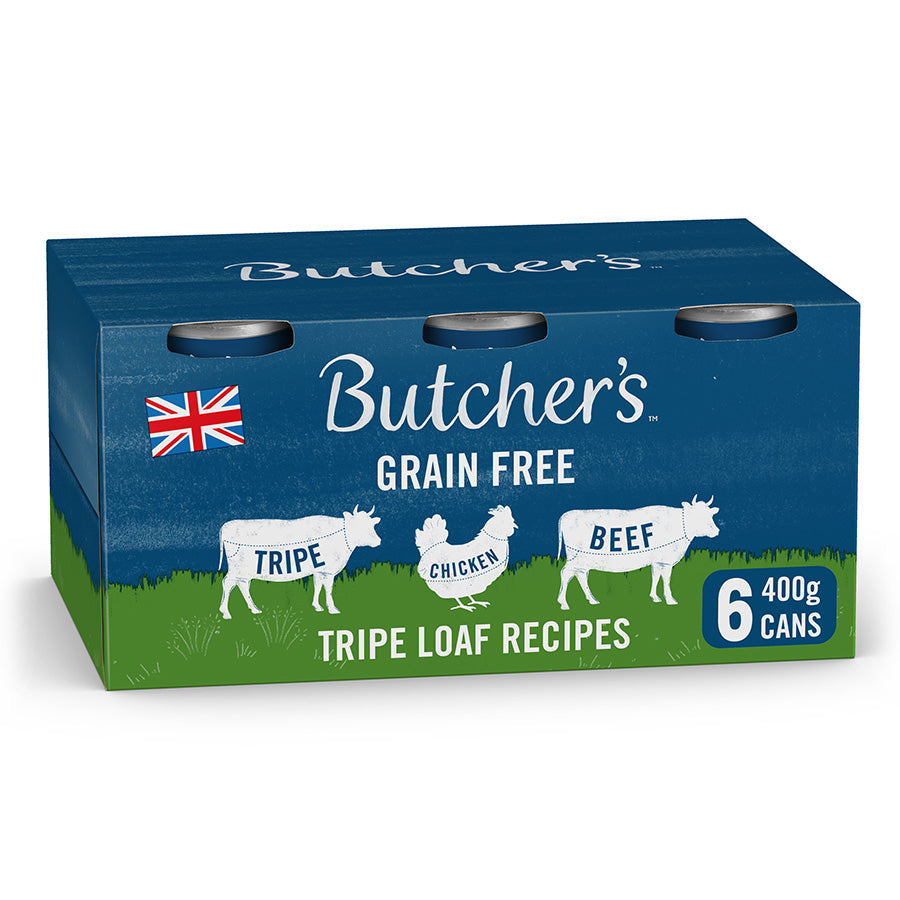 Butcher's Tripe Loaf Recipes Dog Food Cans 6pk - 400g