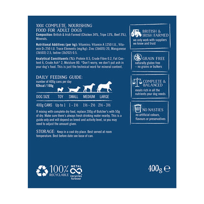 Butcher's Tripe Dog Food Can 400g - 12pk