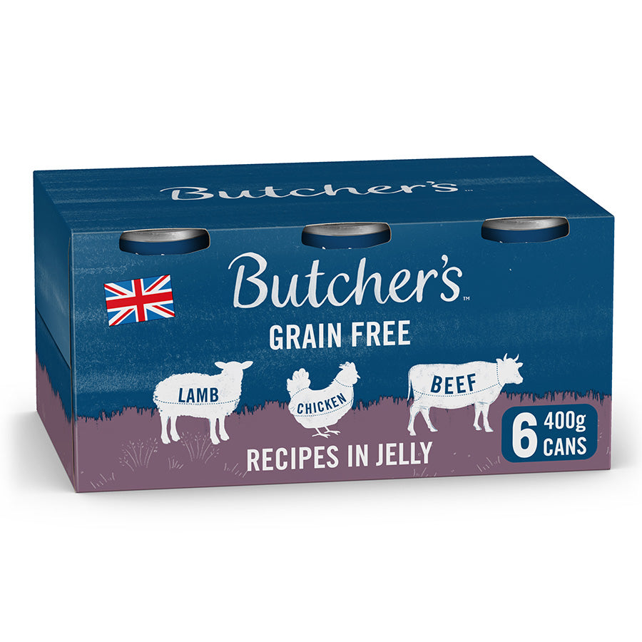 Butcher's Recipes in Jelly Dog Food Cans 6pk - 400g