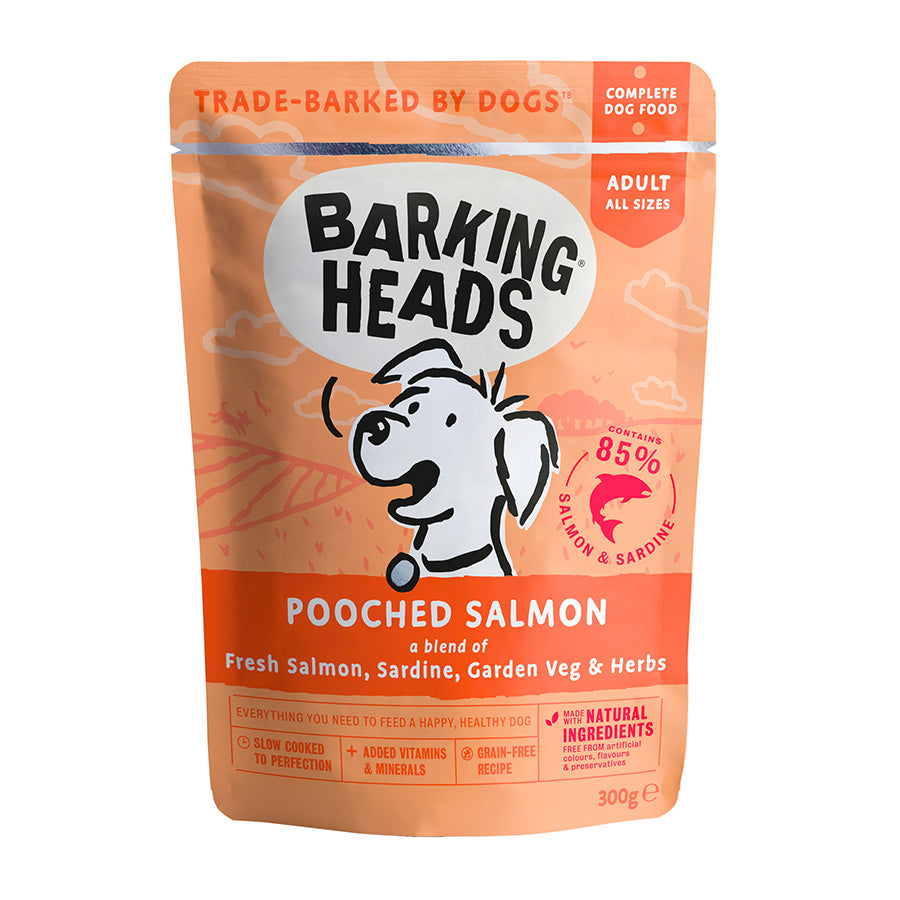 Barking Heads Pooched Salmon Pouch (Formally Fusspot tins) -  ( 300g x 10 )