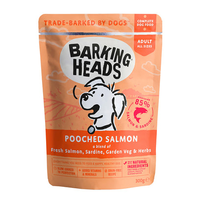 Barking Heads Pooched Salmon Pouch (Formally Fusspot tins) -  ( 300g x 10 )