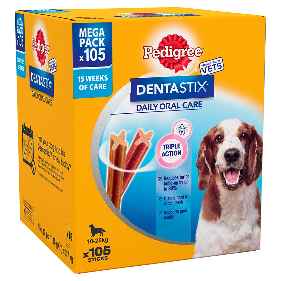 Pedigree Dentastix Daily Adult Medium Dog Treats - 105 stk